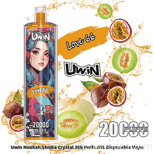 उविन शीशा हुक्का क्रिस्टल 20000 पफ वेप व्होललेस